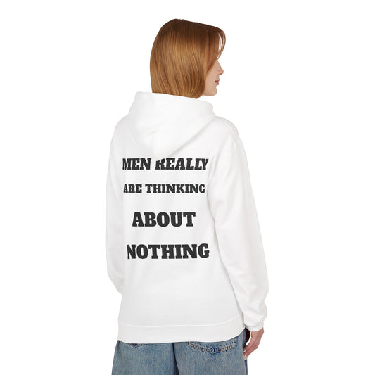 Men's Thoughtful Fleece Hoodie, Unisex Casual Wear, Gift for Him, Funny Hoodie, Comfortable Everyday Styling