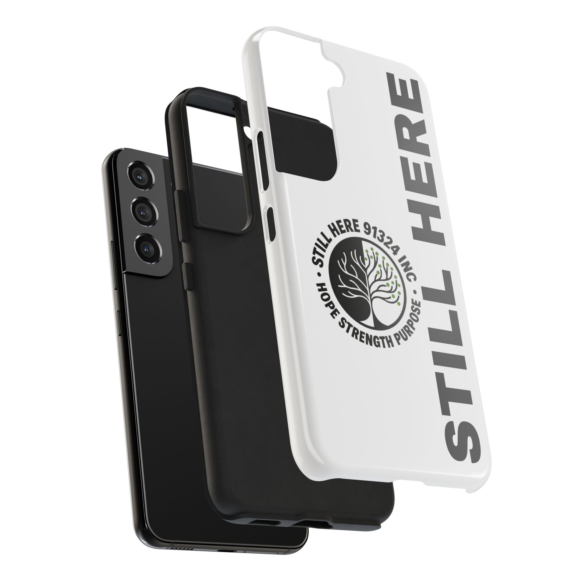 Stylish Tough Phone Cases - 'Still Here' Design, Durable Protection, Gifts for Teens, Motivational Accessories, Phone Cover, Trendy Style