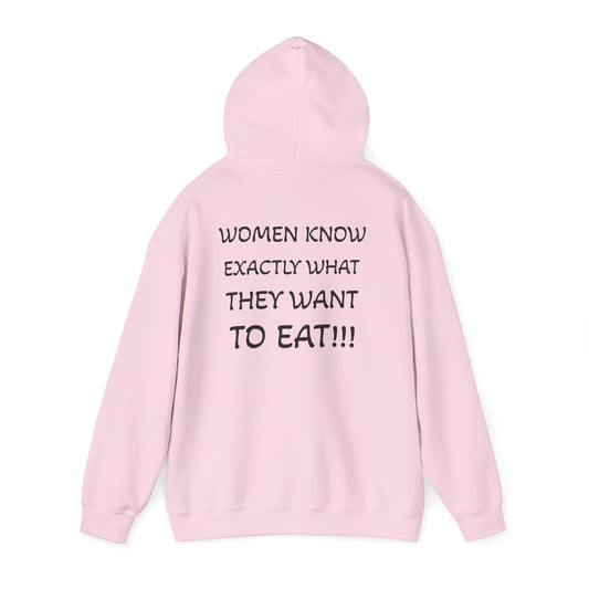 Funny Women's Food Humor Hoodie, Gift for Food Lovers, Cozy Sweatshirt for Casual Wear, Perfect for Birthdays, Holidays, or Parties