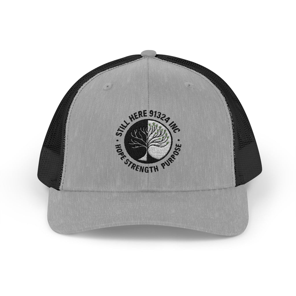 Inspirational Snapback Trucker Cap - Still Here, Strength, Purpose, Adjustable Cap, Gift for Outdoor Lovers