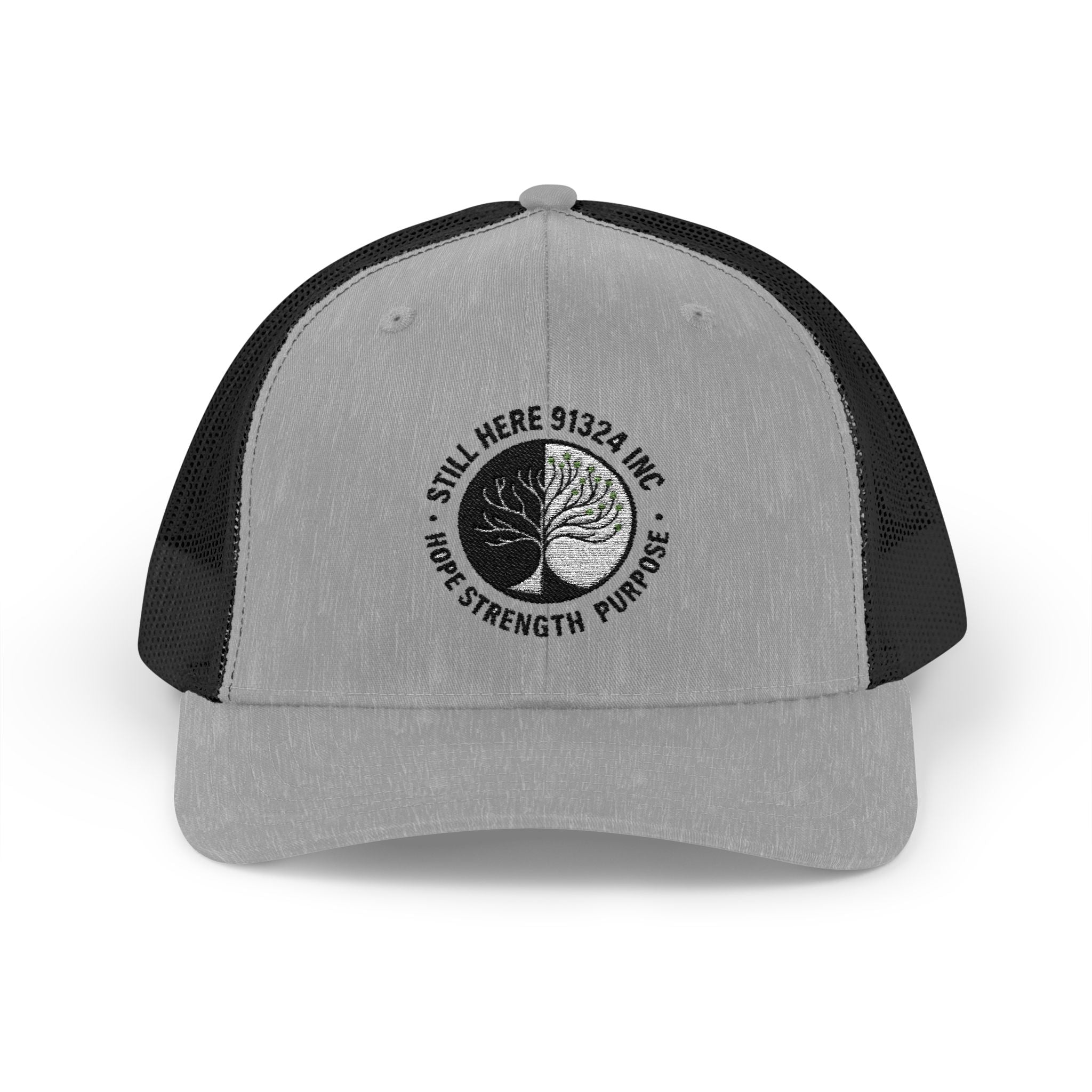 Inspirational Snapback Trucker Cap - Still Here, Strength, Purpose, Adjustable Cap, Gift for Outdoor Lovers