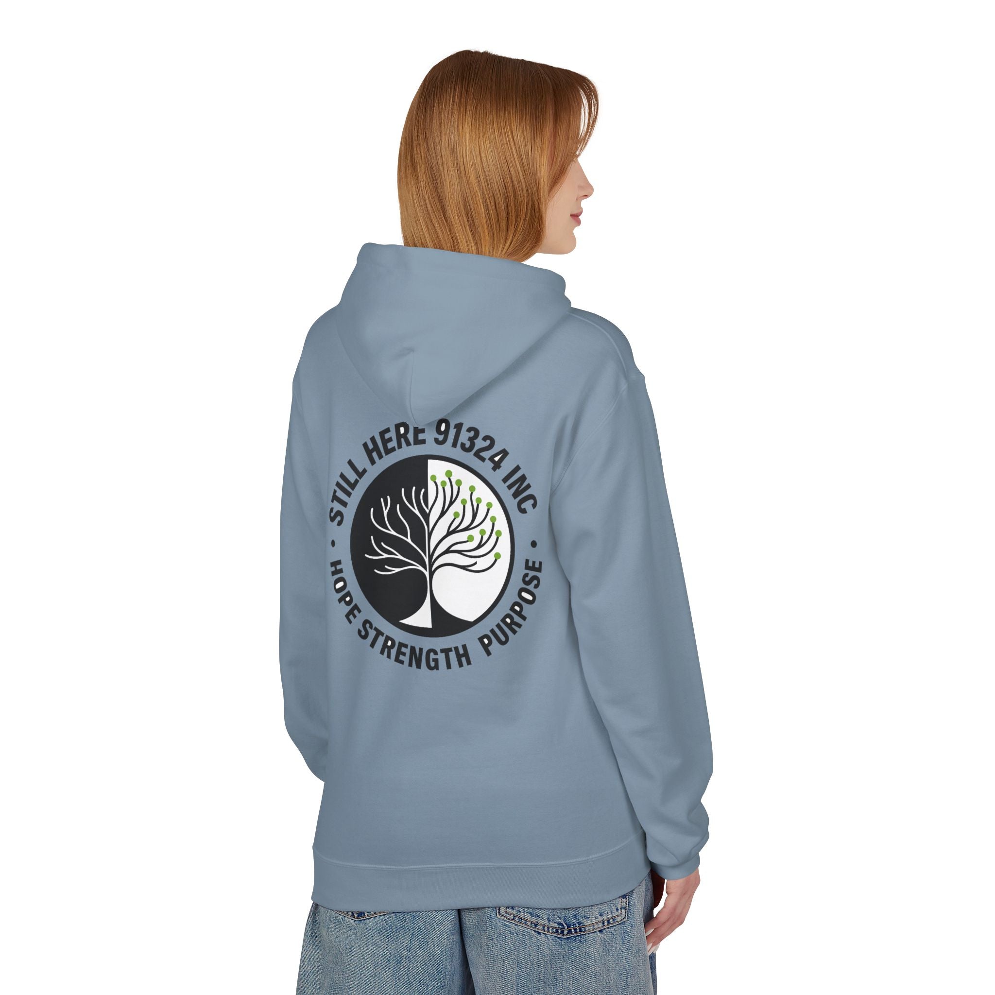 Unisex Fleece Hoodie - Hope Strength Purpose Design
