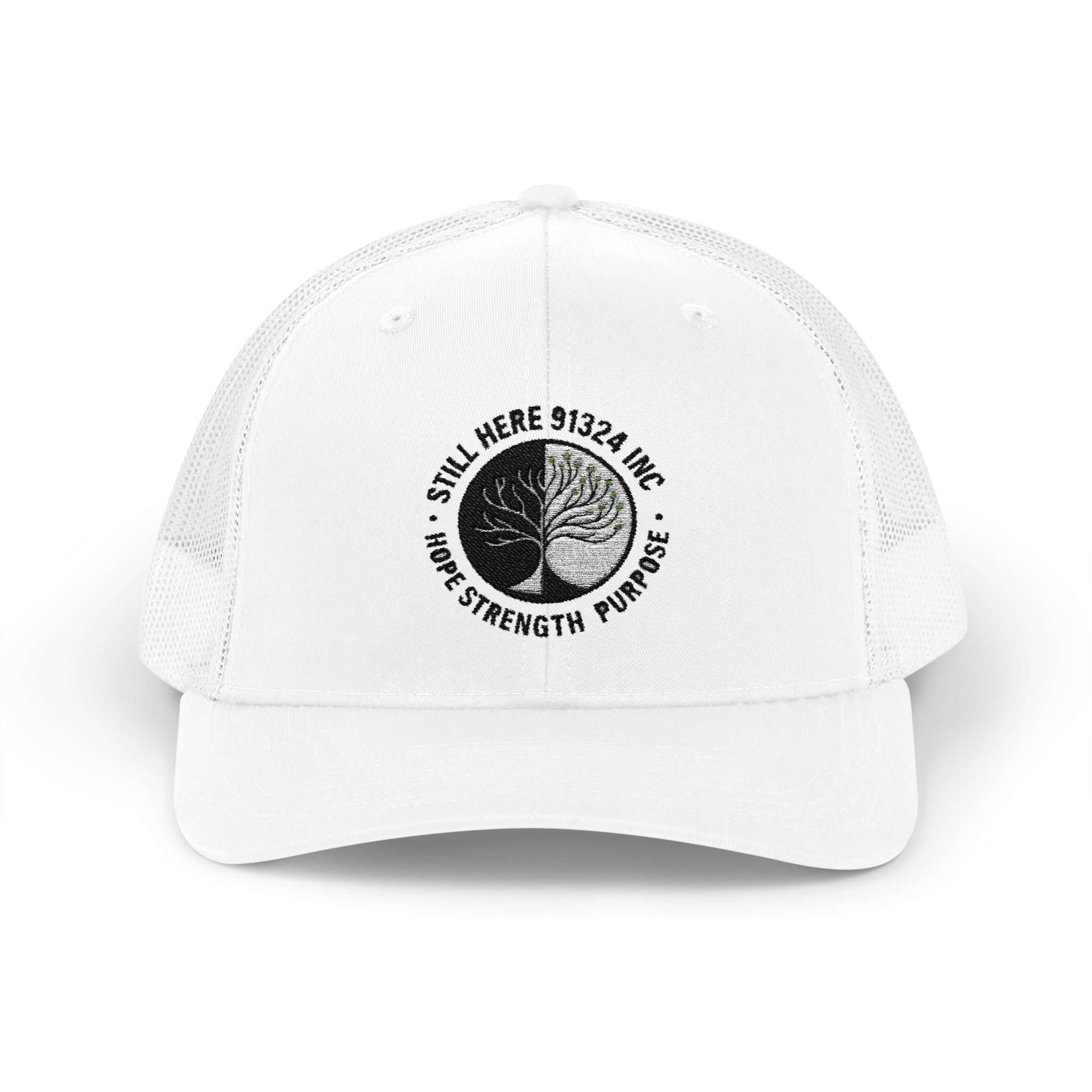 Inspirational Snapback Trucker Cap - Still Here, Strength, Purpose, Adjustable Cap, Gift for Outdoor Lovers