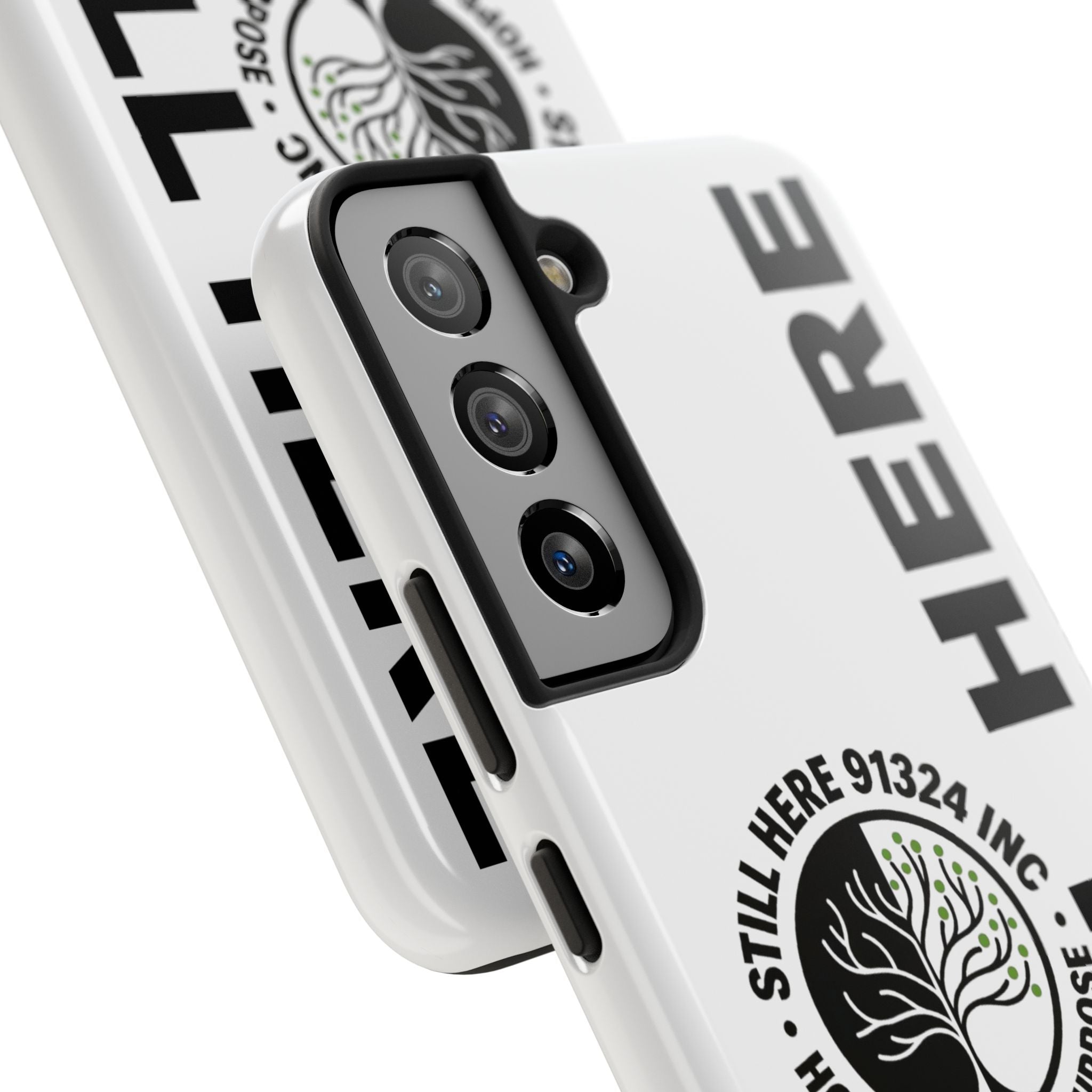 Stylish Tough Phone Cases - 'Still Here' Design, Durable Protection, Gifts for Teens, Motivational Accessories, Phone Cover, Trendy Style