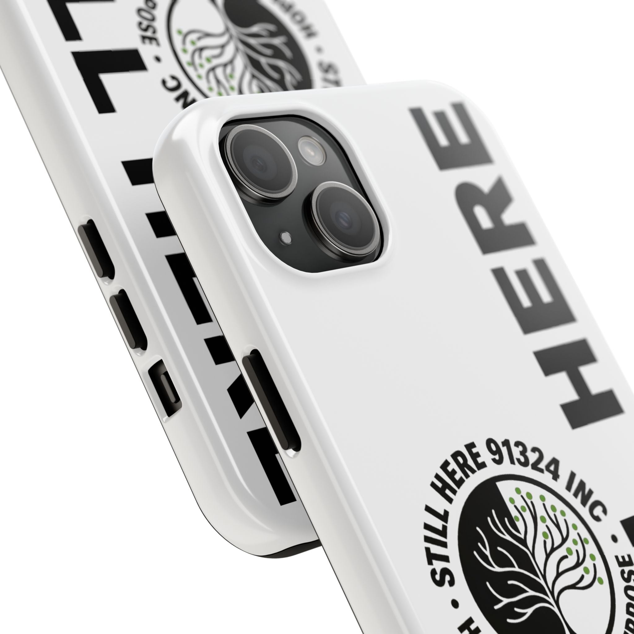 Stylish Tough Phone Cases - 'Still Here' Design, Durable Protection, Gifts for Teens, Motivational Accessories, Phone Cover, Trendy Style