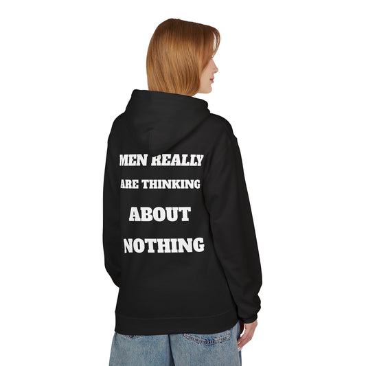 Men's Thoughtful Fleece Hoodie, Unisex Casual Wear, Gift for Him, Funny Hoodie, Comfortable Everyday Styling