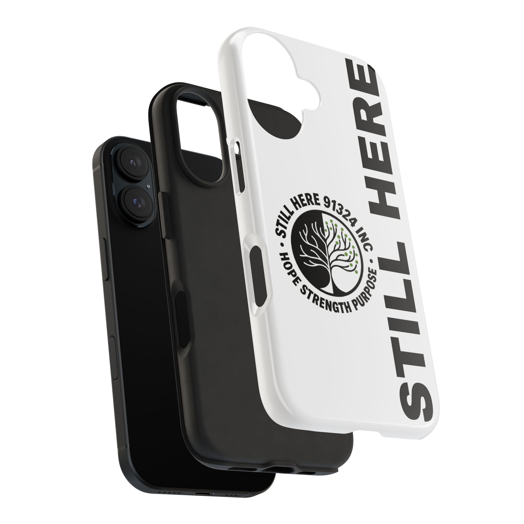 Stylish Tough Phone Cases - 'Still Here' Design, Durable Protection, Gifts for Teens, Motivational Accessories, Phone Cover, Trendy Style