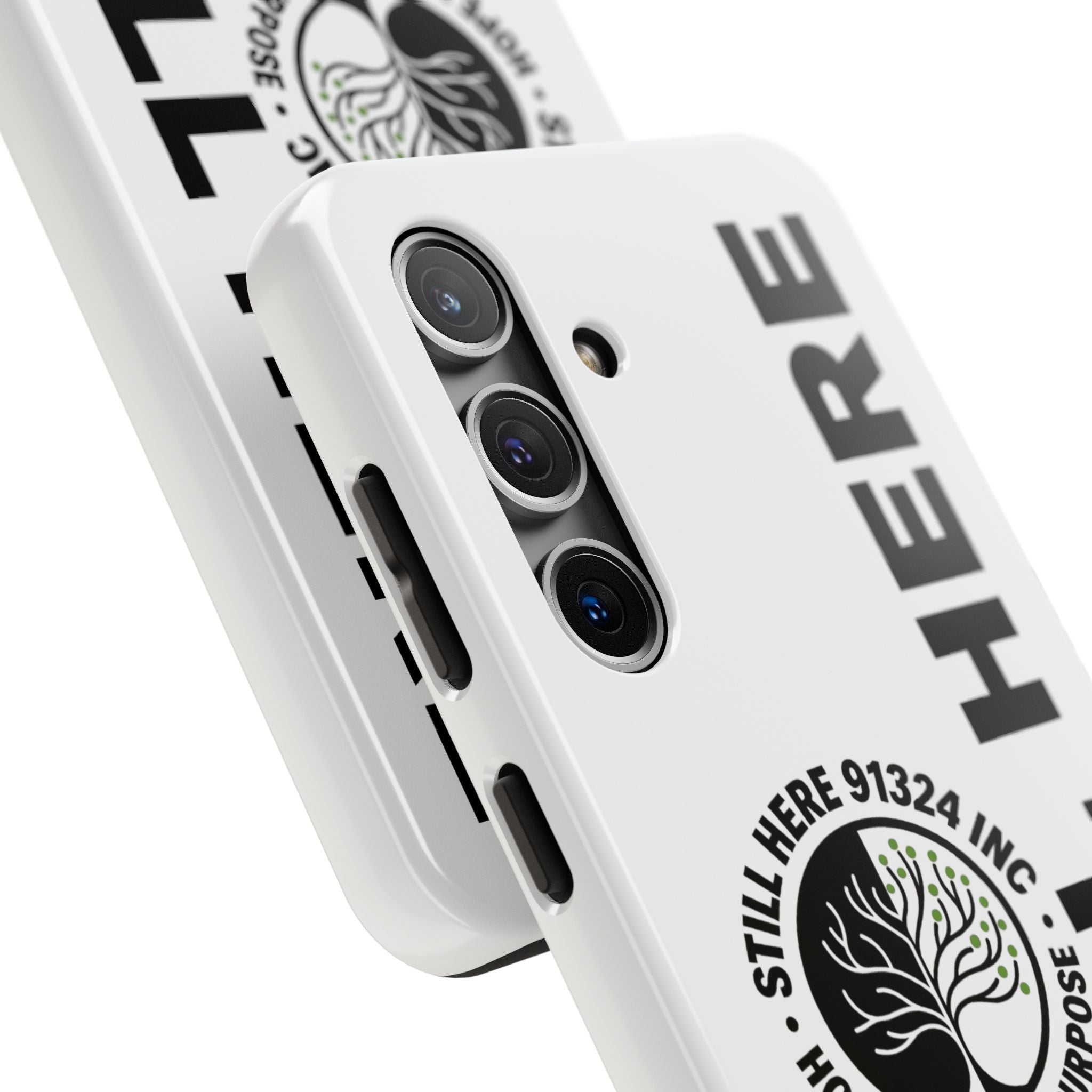 Stylish Tough Phone Cases - 'Still Here' Design, Durable Protection, Gifts for Teens, Motivational Accessories, Phone Cover, Trendy Style
