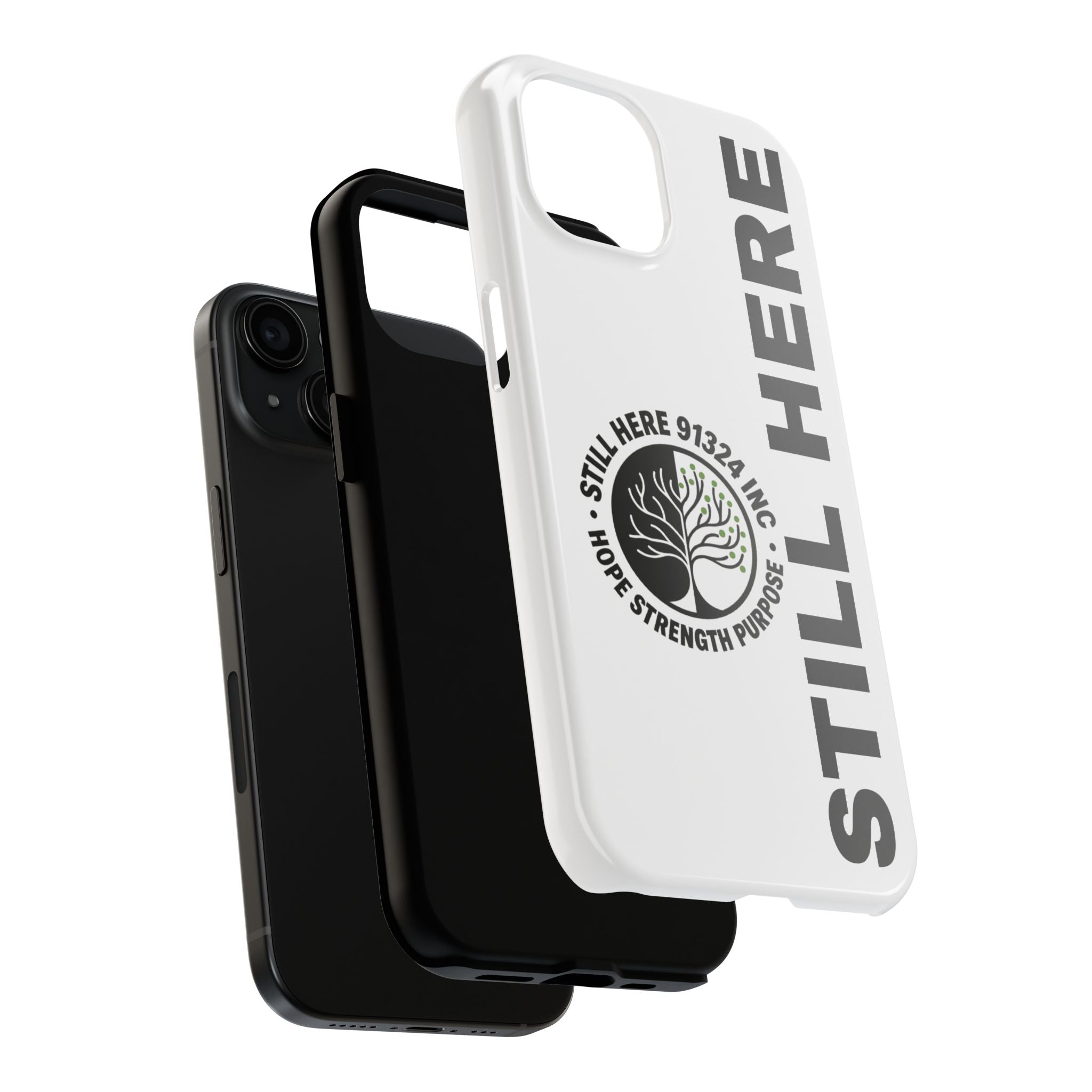 Stylish Tough Phone Cases - 'Still Here' Design, Durable Protection, Gifts for Teens, Motivational Accessories, Phone Cover, Trendy Style