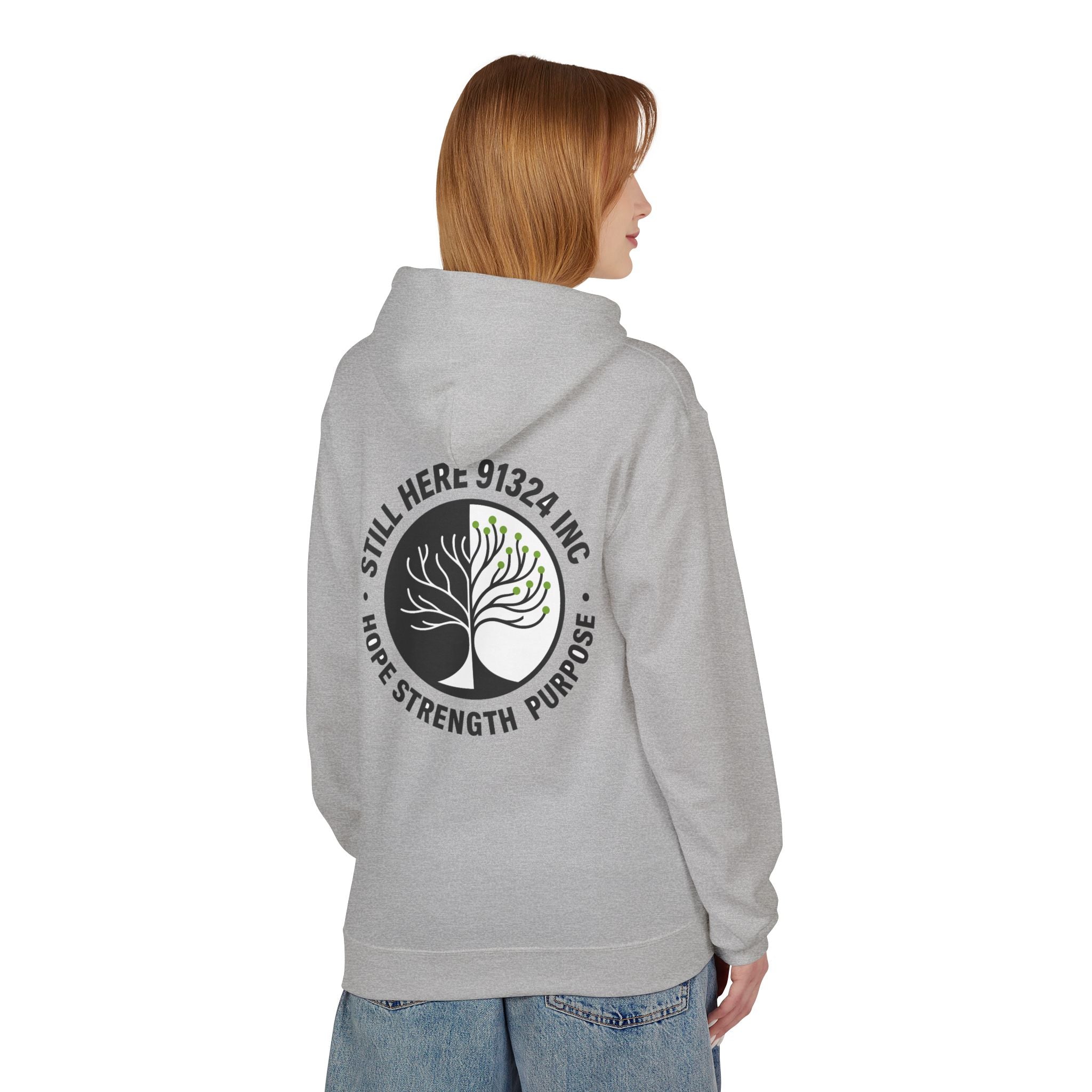 Unisex Fleece Hoodie - Hope Strength Purpose Design