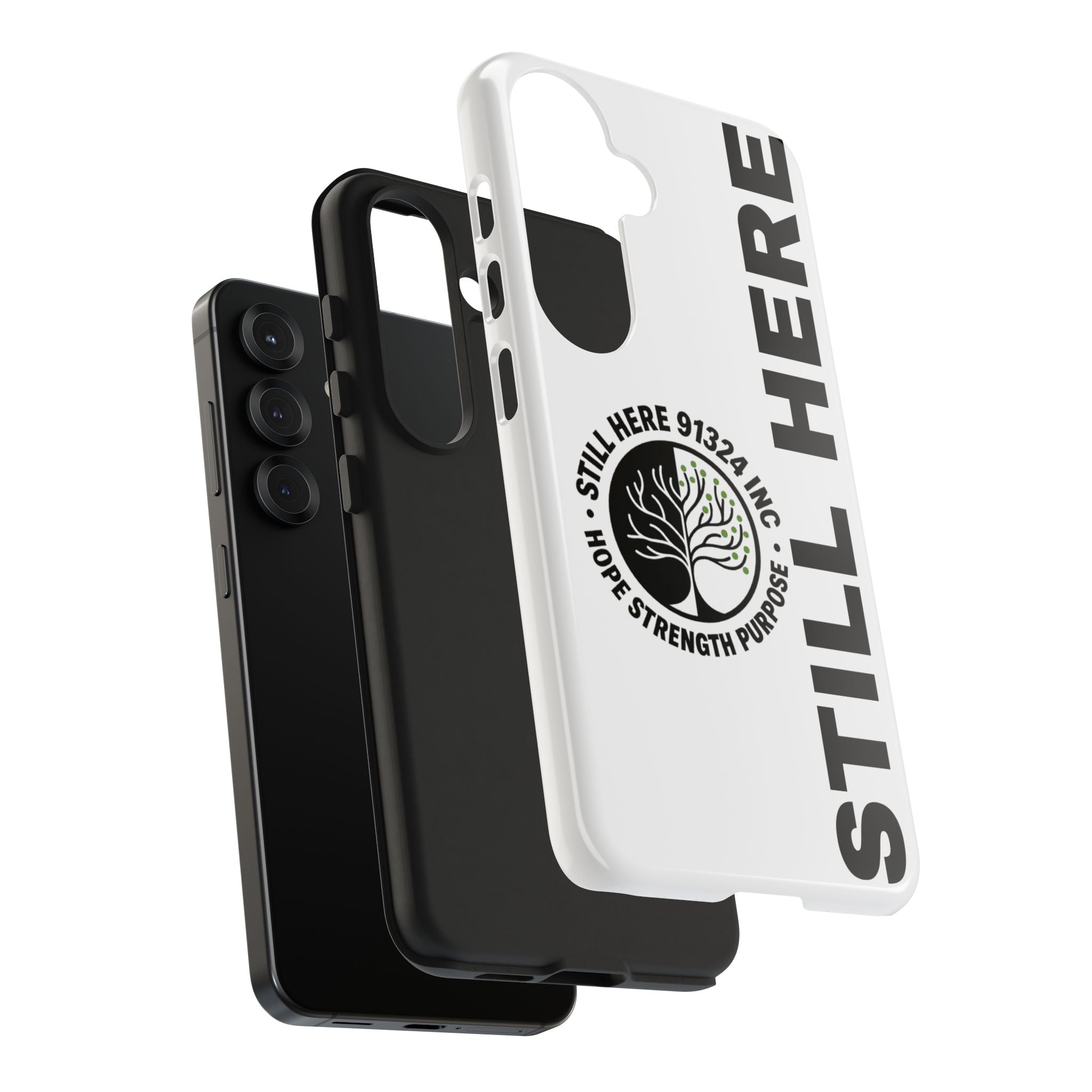 Stylish Tough Phone Cases - 'Still Here' Design, Durable Protection, Gifts for Teens, Motivational Accessories, Phone Cover, Trendy Style
