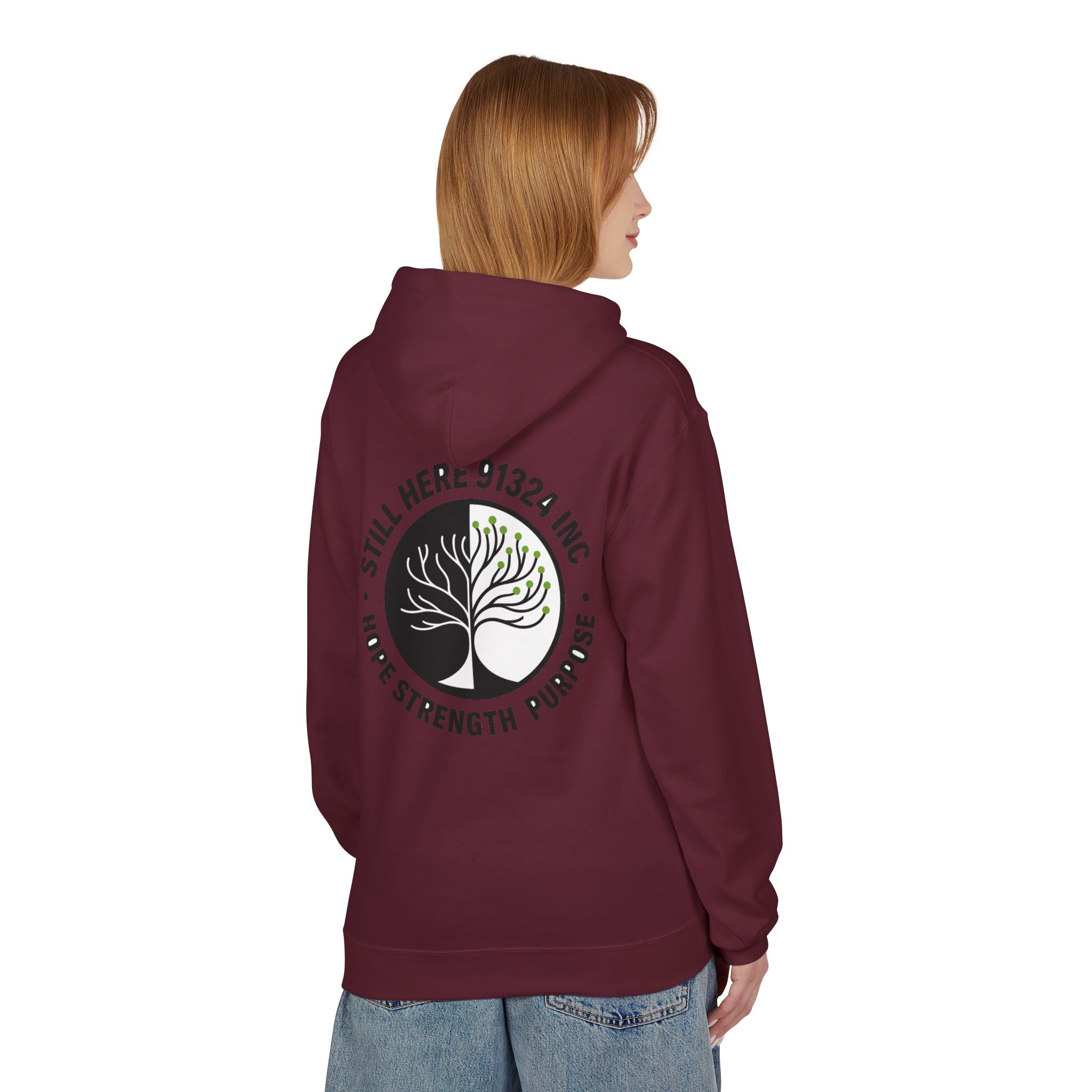 Unisex Fleece Hoodie - Hope Strength Purpose Design