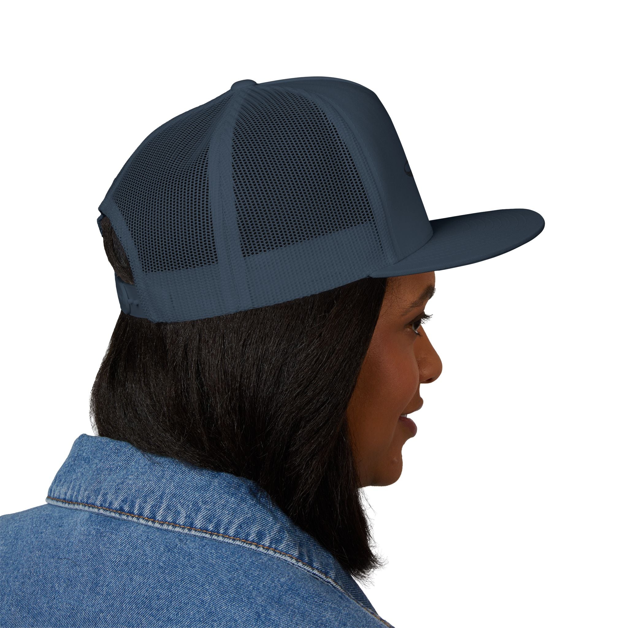 Embroidered 5 Panel Trucker Cap - Casual Cool, Perfect for Outdoors, Festivals, or Everyday Wear, Gift for Him/Her