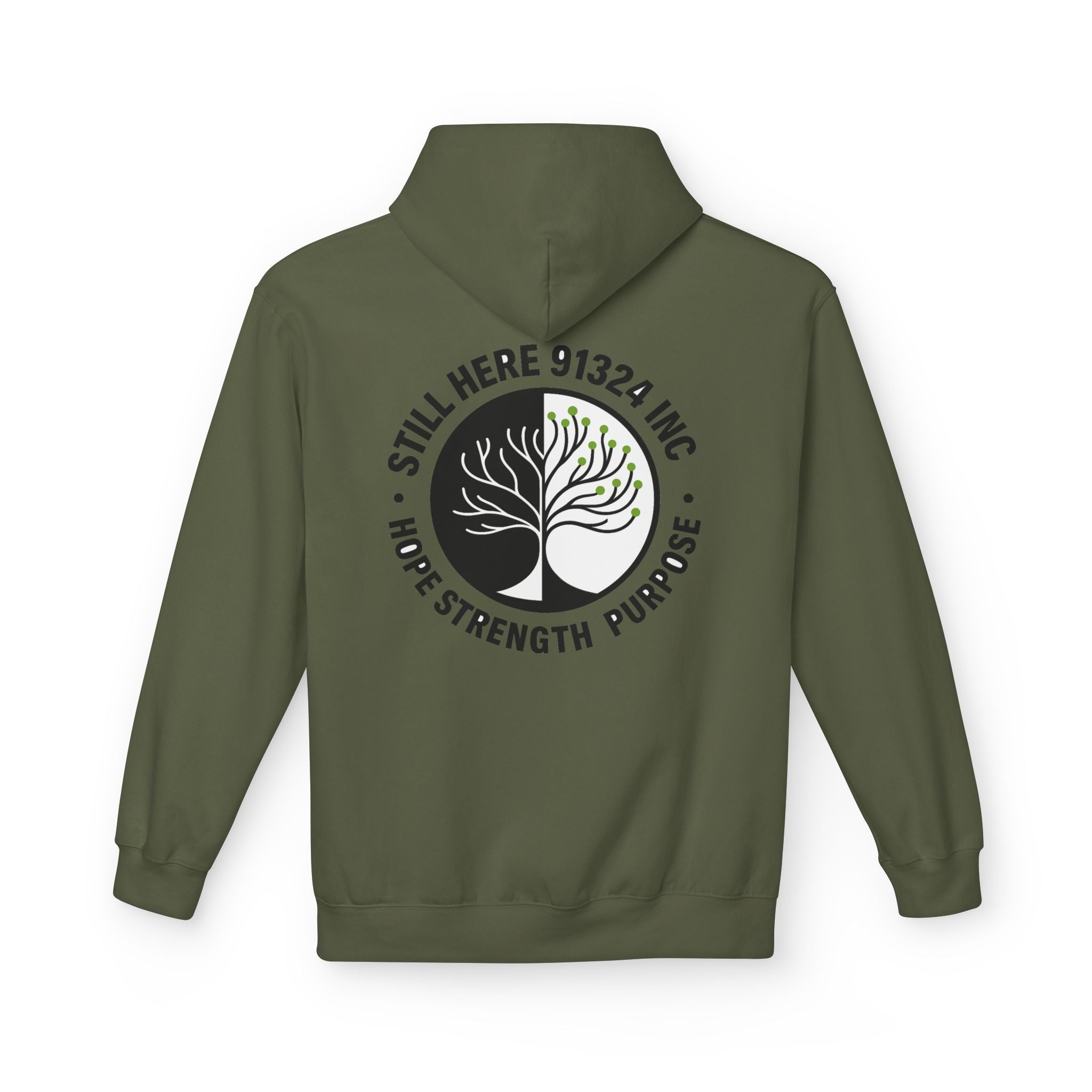Unisex Fleece Hoodie - Hope Strength Purpose Design