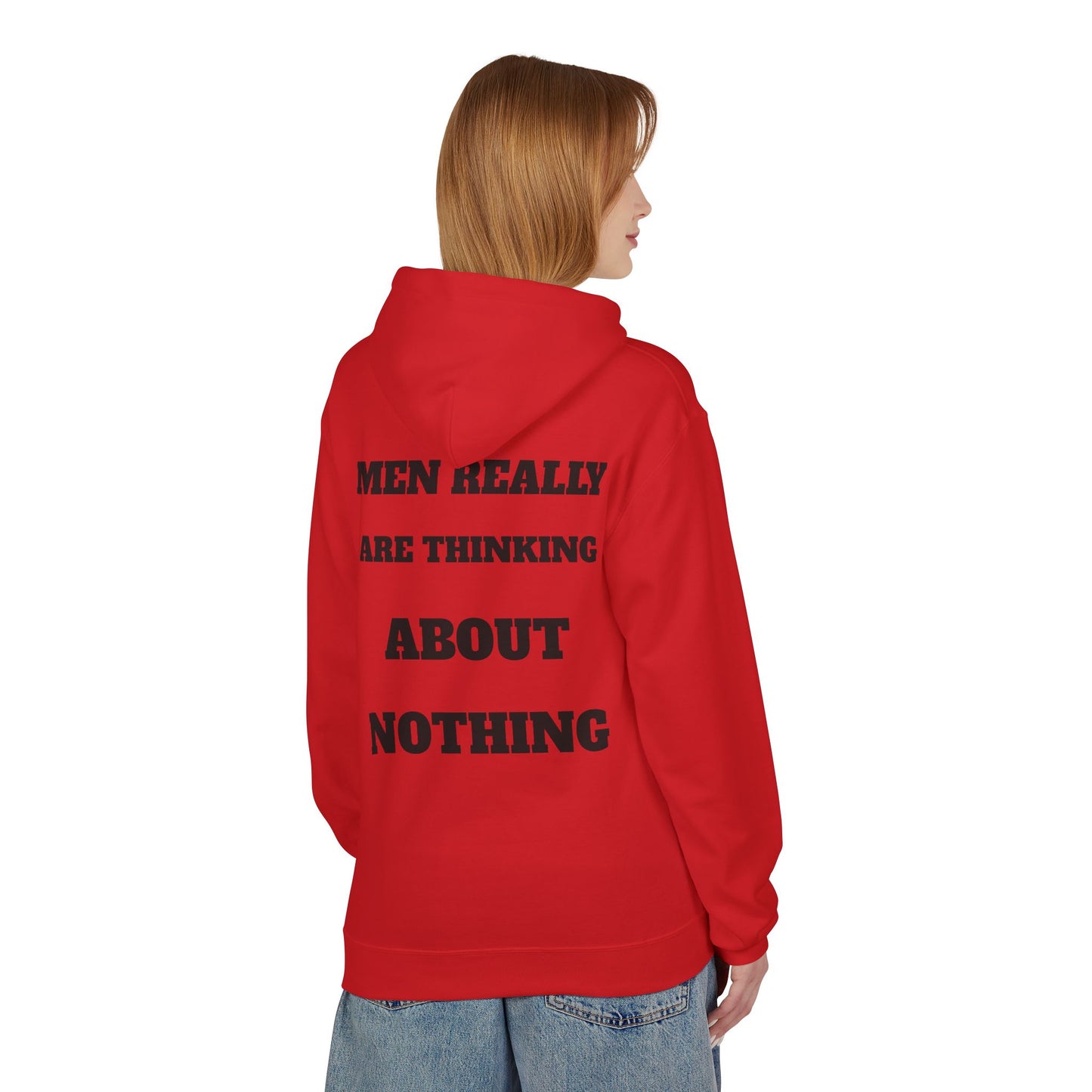 Men's Thoughtful Fleece Hoodie, Unisex Casual Wear, Gift for Him, Funny Hoodie, Comfortable Everyday Styling