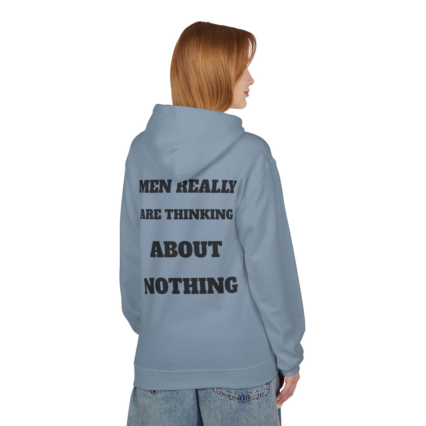 Men's Thoughtful Fleece Hoodie, Unisex Casual Wear, Gift for Him, Funny Hoodie, Comfortable Everyday Styling